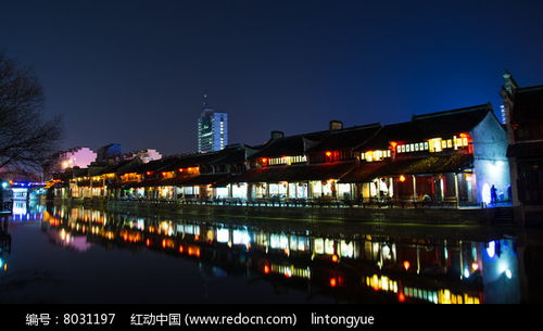 嘉兴月河街夜景高清图片下载 红动网